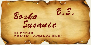 Boško Susanić vizit kartica